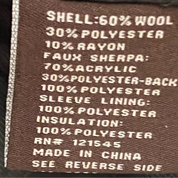 Michael Kors  Jacket Coat Mens Small  Black Wool-Blend  Button Up Quilted Lining - Picture 12 of 15